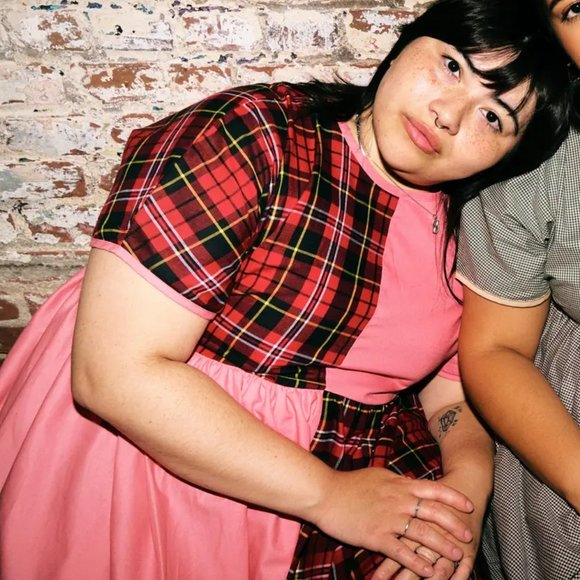 Rudie Sheena Mini Dress -- Red and Pink Plaid -- BRAND NEW! - Picture 4 of 5